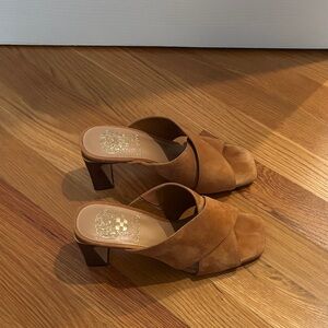Vince Camuto Tan Suede Mules